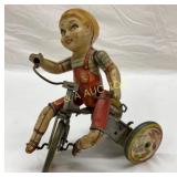 Kiddy Cyclist Tin Windup Toy by Unique Art Mfg. Co