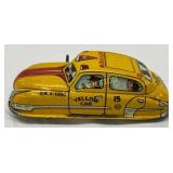 Marx Yellow Cab Tin Windup Toy with Lithographed D