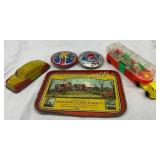 Lot of Toy Truck, Taxi Car, Windup Space Ships Lot of Toy Truck, Taxi Car, Windup Space Ships