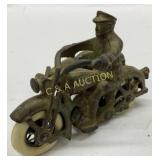 Cast Iron Harley-Davidson Motorcycle Toy with Side
