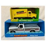 Ertl Die-Cast Delivery Truck and Pickup Truck Mode