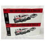 Two 1994 Ertl 1957 Chevy Drag Car & Trailer Limite