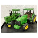 Two 1/16 Scale Diecast John Deere Tractors