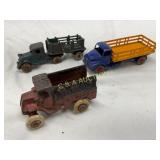 Three Toy Trucks, Including Two Cast Trucks and On