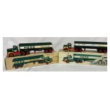 Two Hess Toy Trucks with Boxes, 13 in. Each