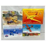 4 Die-Cast Metal Airplane Banks with Original Pack