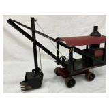 Buddy L Steam Shovel Pressed Steel Toy with Red Ro