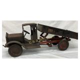 Early Keystone Metal Dump Truck, 10in x 28in