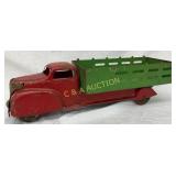 6in x 21in Metal Toy Truck with Green Stake Bed