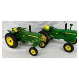 Two 1/16 Scale John Deere Tractor Models