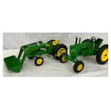 1/16 Scale Lot of Two John Deere Diecast Tractors