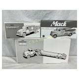 3 Diecast Trucks: 1955 Diamond-T, 1953 Mack, and 1