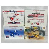 4 Limited Edition Die-Cast Vintage Airplane Banks