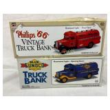 Two Mark Toys 11in Vintage Truck Banks: Phillips ï¿½