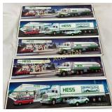 5 Unopened Hess 15-16in Tanker Truck and Race Car