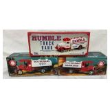 3 Unopened Humble and Standard Gasoline Truck Bank