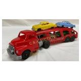 Hubley Kiddie Toy Plastic Transport Truck with Fou