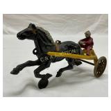 Cast Iron Horse and Buggy Toy with Driver Figure