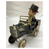 Marx Charlie McCarthy Tin Windup Toy Car with Driv