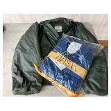 Two Coverall Flyers Jackets in Green and Blue, Siz Two Coverall Flyers Jackets in Green and Blue, Siz