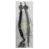 German Sword Dagger Knots, Lot of Two, Braided Met German Sword Dagger Knots, Lot of Two, Braided Met