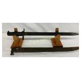 21-Inch WW2 Bayonet with Scabbard, Marked US 1905 21-Inch WW2 Bayonet with Scabbard, Marked US 1905