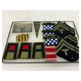 WWII-Era Military Patches, Chevron Insignia, Servi WWII-Era Military Patches, Chevron Insignia, Servi