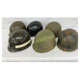 6 Early Helmet Liners in Various Conditions 6 Early Helmet Liners in Various Conditions