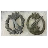 Two Early German Military Medal Pins with Eagle an Two Early German Military Medal Pins with Eagle an