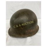 U.S. WWII M1 Helmet with Liner and Chin Strap U.S. WWII M1 Helmet with Liner and Chin Strap