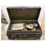 Early WW2 Era Military Trunk by American Hardware Early WW2 Era Military Trunk by American Hardware
