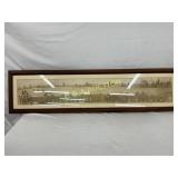 Framed Panoramic Early WW1 Military Photograph (45 Framed Panoramic Early WW1 Military Photograph (45