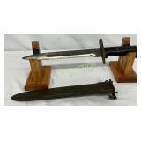 16-Inch U.S. Marked Bayonet with Metal Scabbard 16-Inch U.S. Marked Bayonet with Metal Scabbard