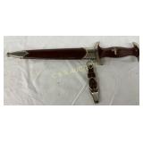 14-Inch German WWII Dagger with Scabbard 14-Inch German WWII Dagger with Scabbard