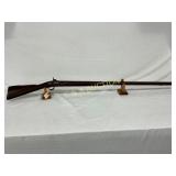 Pre-Civil War Kentucky Black Powder Rifle with Bra Pre-Civil War Kentucky Black Powder Rifle with Bra