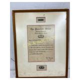 Framed United States Army Parachute School Certifi Framed United States Army Parachute School Certifi