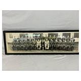 Framed Panoramic Photograph of Military Personnel, Framed Panoramic Photograph of Military Personnel,