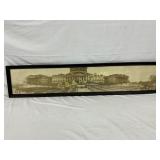 Framed 46in x 10in Panoramic Photograph of White H Framed 46in x 10in Panoramic Photograph of White H