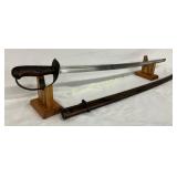 Early Japanese WWII Sword with Scabbard Early Japanese WWII Sword with Scabbard