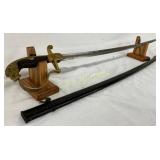Imperial German Artillery Sword with Scabbard, 36 Imperial German Artillery Sword with Scabbard, 36