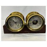 2 Chelsea Ship�s Bell Clock and Barometer with Bra 2 Chelsea Ship�s Bell Clock and Barometer with Bra