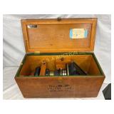 Telescoping Gunsight in Solid Oak Chest, Marked �T Telescoping Gunsight in Solid Oak Chest, Marked �T