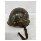 Early WW2 Helmet with Chin Strap and Liner Early WW2 Helmet with Chin Strap and Liner