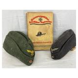 3: Two Early WW2 German Hats and Military Book 3: Two Early WW2 German Hats and Military Book