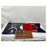 Three World War Era Flags, Various Designs and Siz Three World War Era Flags, Various Designs and Siz