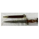 14-Inch German WW2 Knife with Scabbard 14-Inch German WW2 Knife with Scabbard