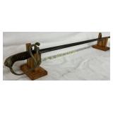 37-Inch War Sword with Wire-Wrapped Grip and Steel 37-Inch War Sword with Wire-Wrapped Grip and Steel