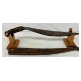 23in Foreign Machete-Style Blade with Wooden Sheat 23in Foreign Machete-Style Blade with Wooden Sheat