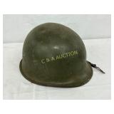 Early WWII U.S. M1 Helmet with Liner and Chinstrap Early WWII U.S. M1 Helmet with Liner and Chinstrap