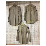 3 Early U.S. Military Jackets with Patches 3 Early U.S. Military Jackets with Patches
